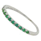 Anillo Alba Circonias Verdes .925