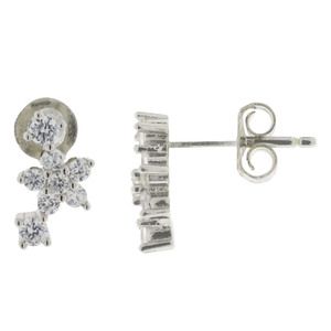 Aretes Alba Flor Circonias .925