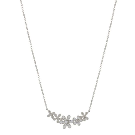 Collar Alba Flores con Zirconias .925