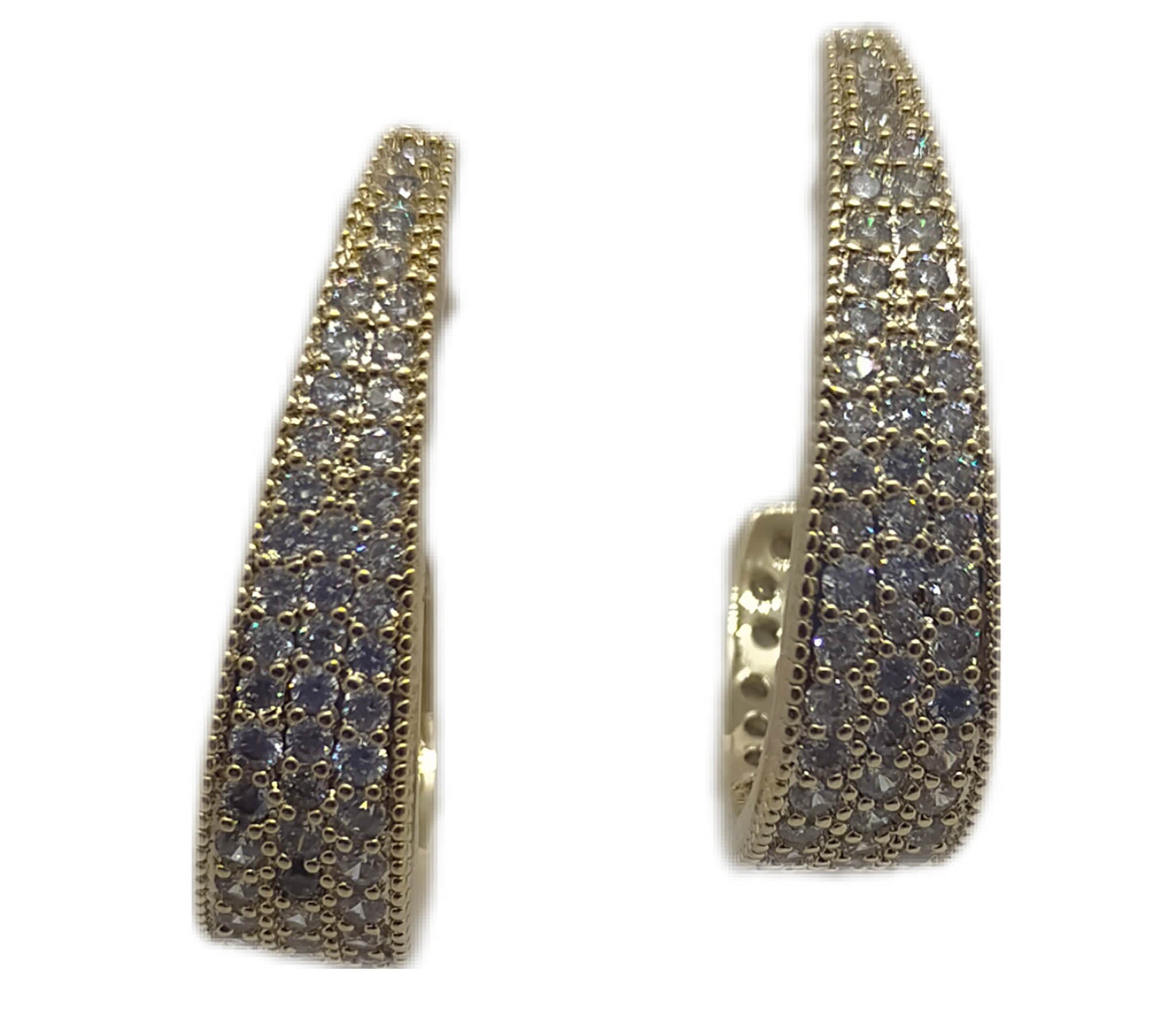 Arracada Elle Gota Pavé con Chapa de oro