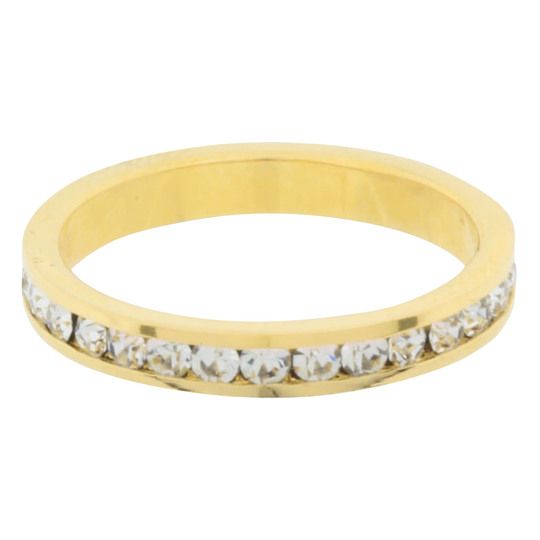 Anillo Alba Cristales Swarovski .925 Dorada