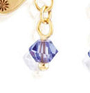 Broqueles Fátima Teteritas Cristal Oro 14 kt