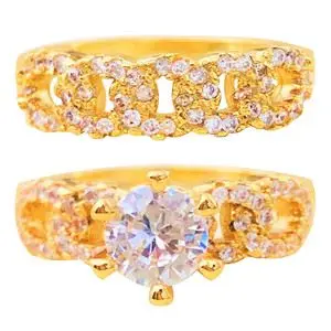 ALIANZA CADENA PAVÉ, ACERO DORADO