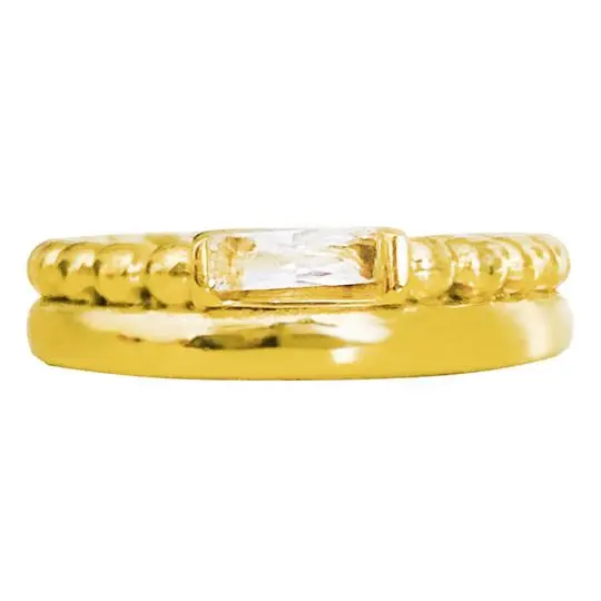 AN LINEA BOLITAS CON BAGUETTE, ACERO DORADO