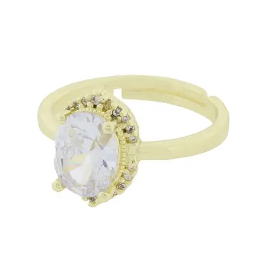 AN OVALO BISEL PAVÉ, CHAPA