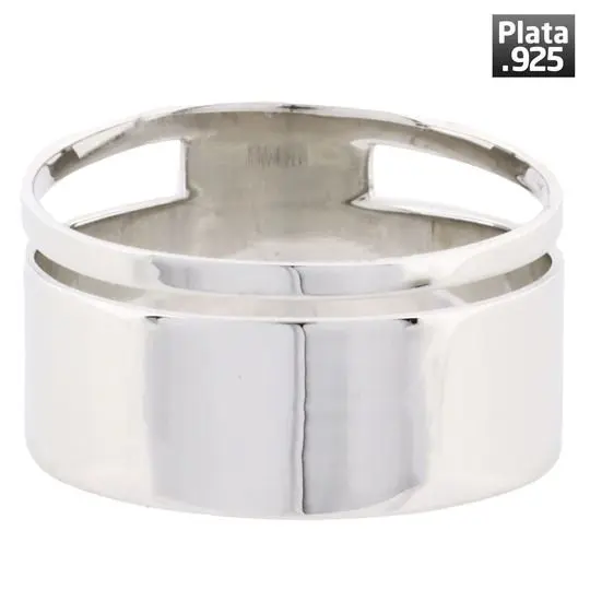 AN LINEA LASER, PLATA .925 RODIZADA