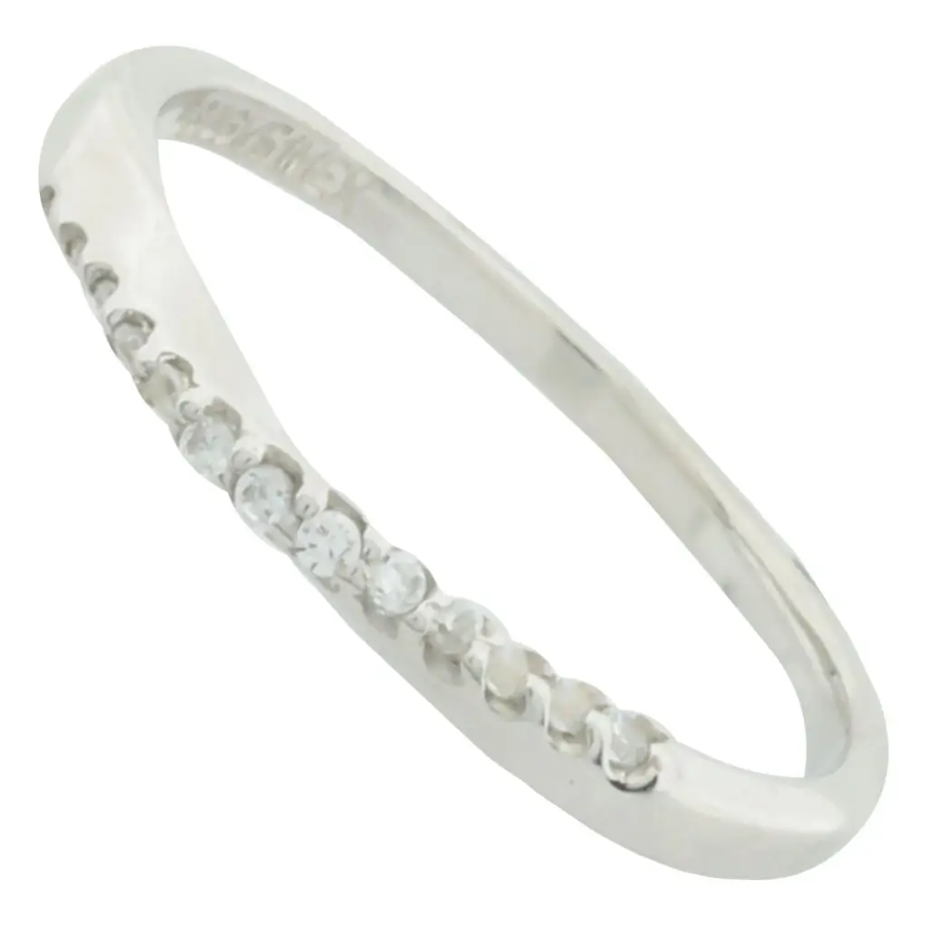 AN TORCIDO CON PIEDRA, PLATA RODIZADA