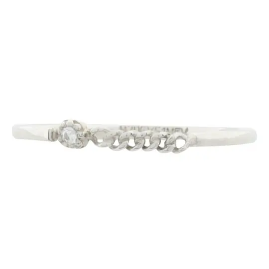 AN CADENA ZIRCONIA, PLATA RODIZADA
