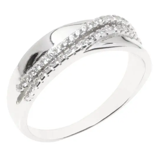 ARGOLLA DOS LINEAS PLATINADAD, PLATA