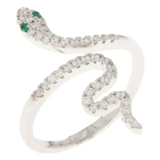 AN SERPIENTE CON OJOS VERDES, PLATA .925