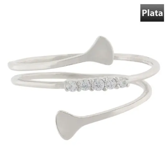 AN ESPIRAL5 ZIRCONIAS, PLATA .925