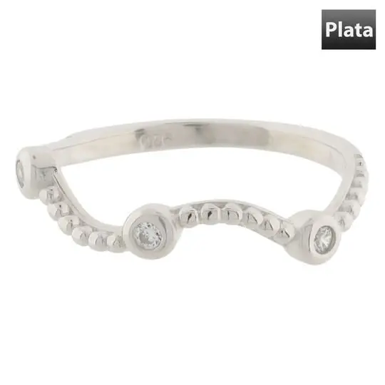 AN CIRCULOS ZIRCONIAS, PLATA