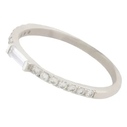 AN BAGUETT, PLATINADO, PLATA .925