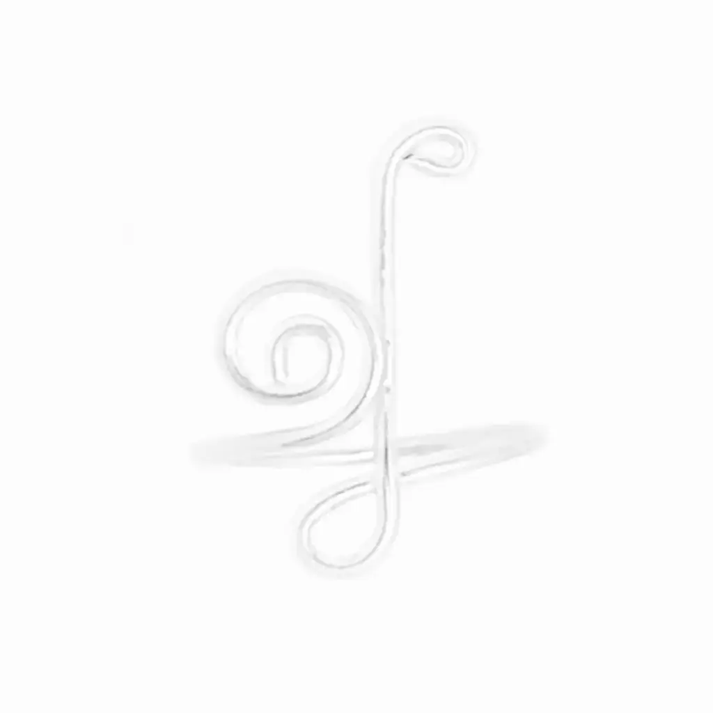 AN DEDO MEDIO, NOTA MUSICAL, PLATA .925