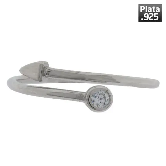 AN ZIRCONIA Y FLECHA, PLATA