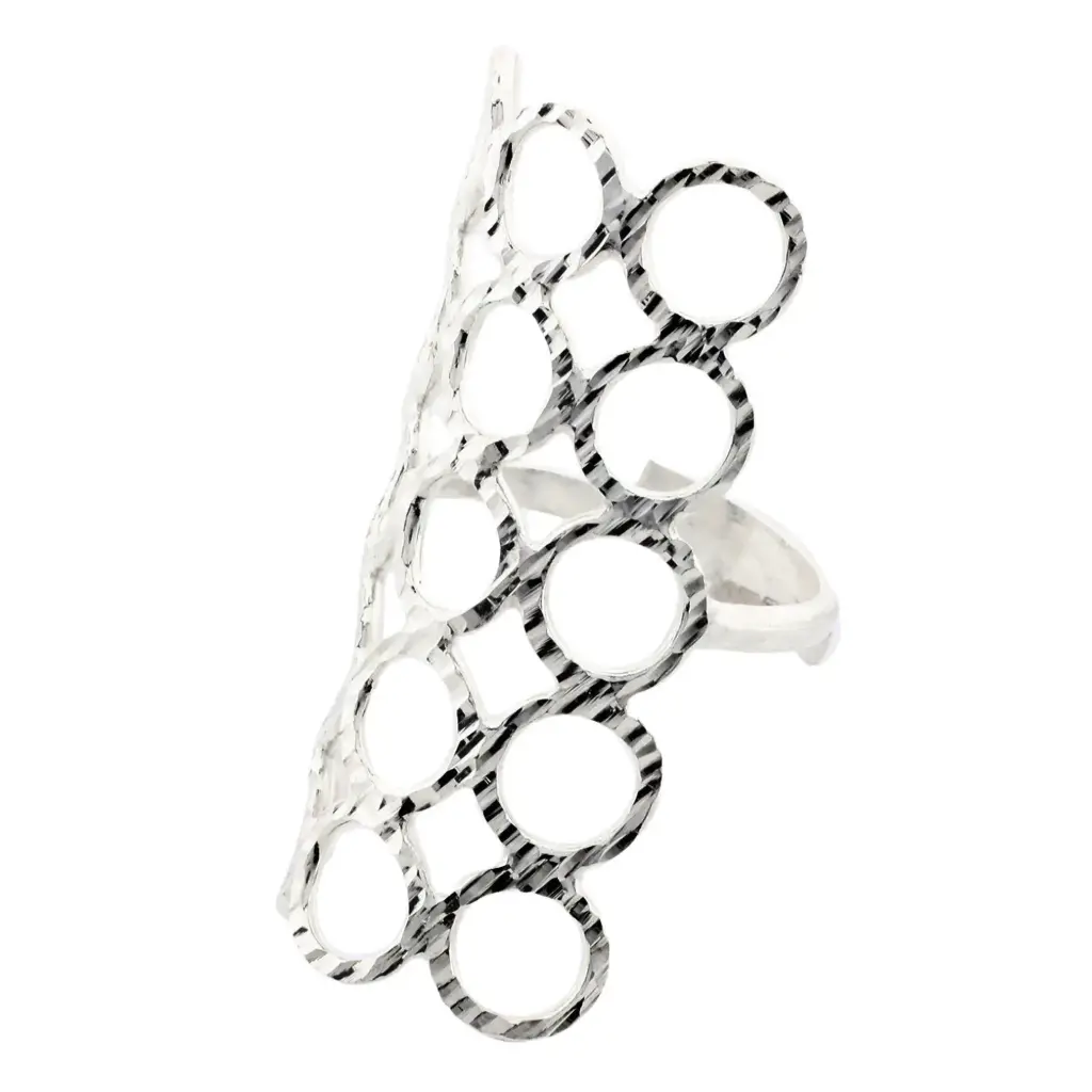 AN CIRCULOS DIAMANTADOS AJUSTABLE, PLATA .925