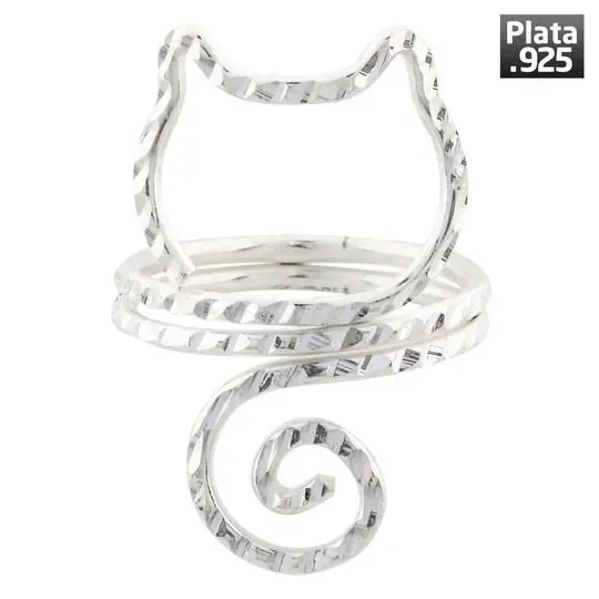 AN GATO DIAMANTADO, PLATA .925