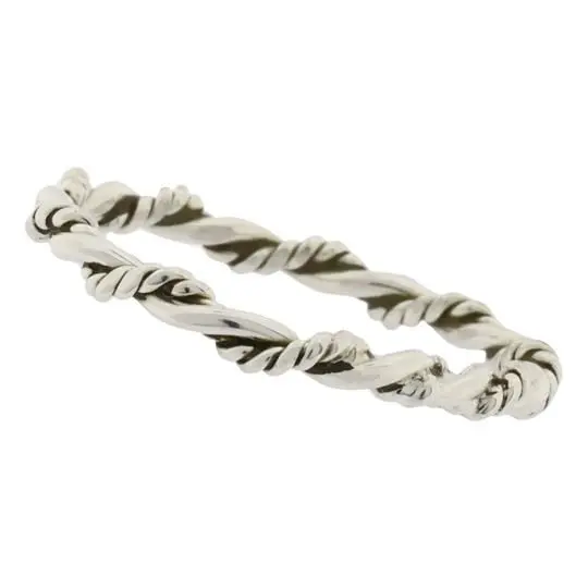 AN. TRENZADA LISO, PLATA .925