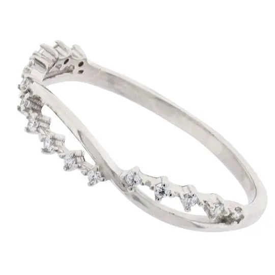 AN ONDA ESTRELLAS ZIRCONIAS, PLATA RODIZADA