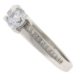 SOLITARIO LISO PAVÉ,  PLATA
