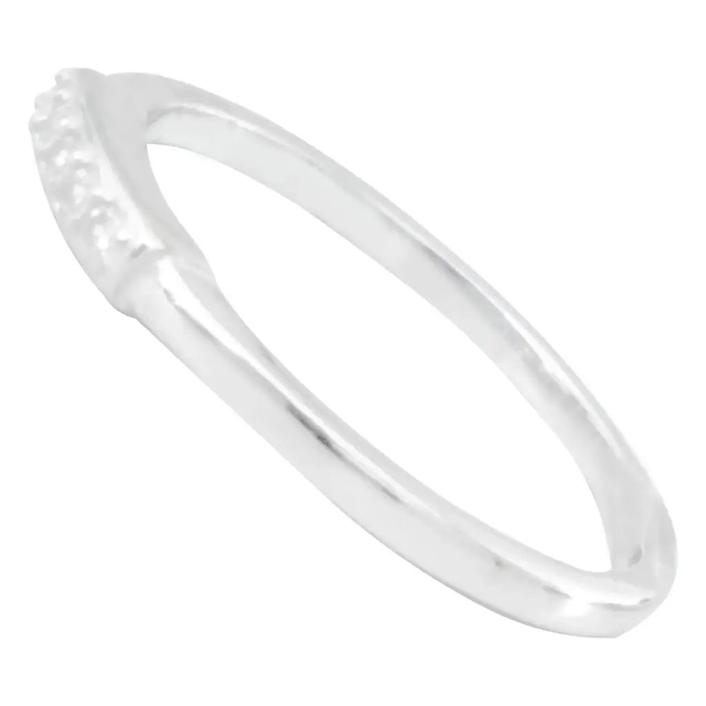 AN CINCO ZIRCONIAS, PLATA RODIZADA