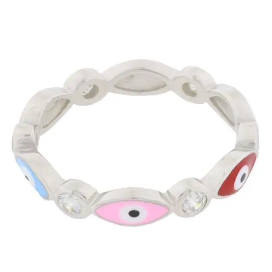 AN OJOS OVALADOS Y ZIRCONIAS, PLATA RODIZADA