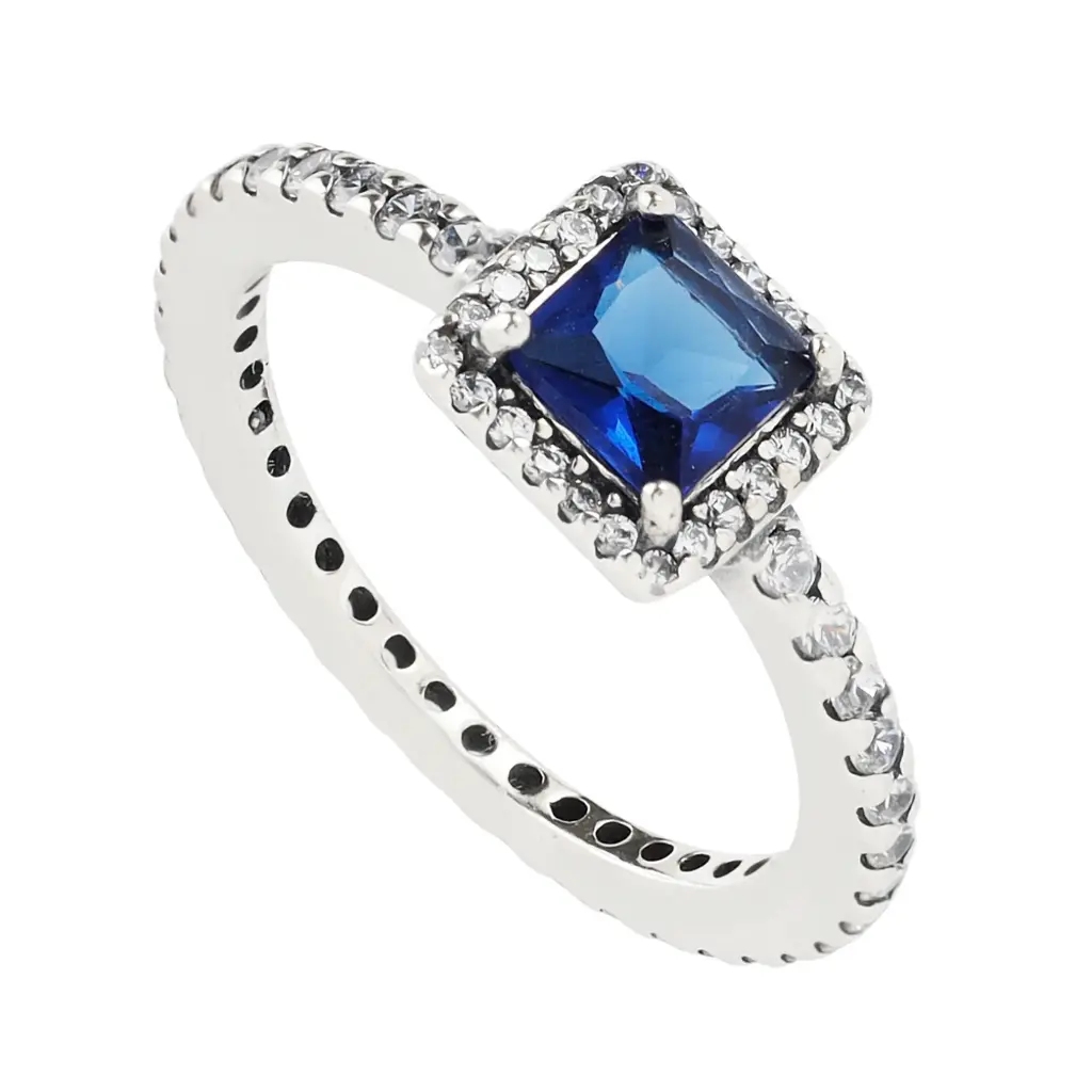 AN PIEDRA CUADRADA AZUL, PLATA RODIZADA