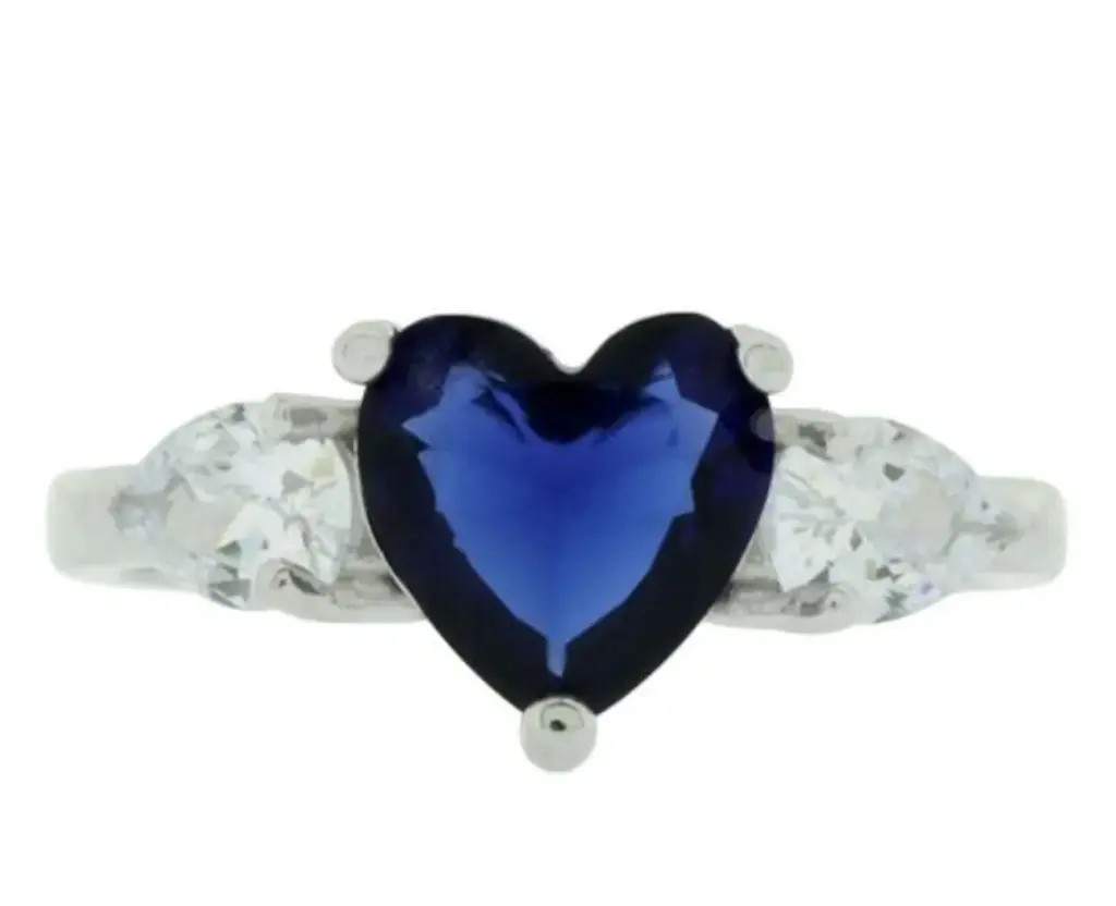 AN CORAZÓN AZUL, PLATA RODIZADA