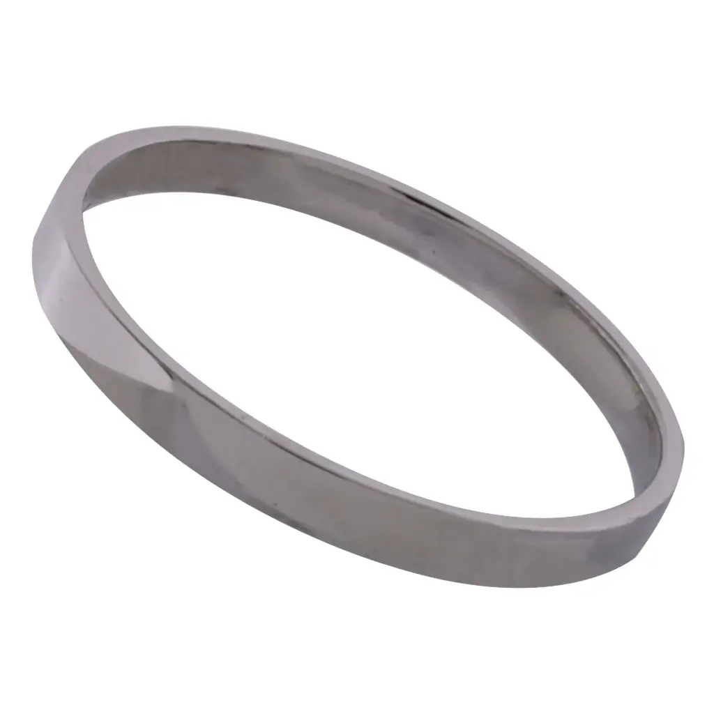 ARGOLLA LISA TUBULAR, PLATA. 925 CON BAÑO DE RODIO