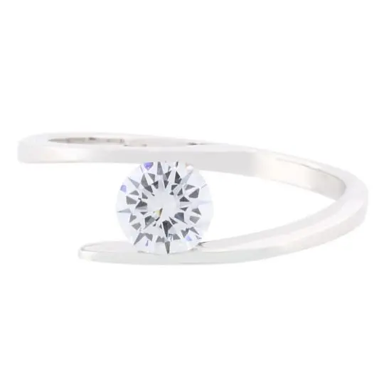 SOLITARIO DOS LINEAS, PLATA .925 CON BAÑO DE RODIO