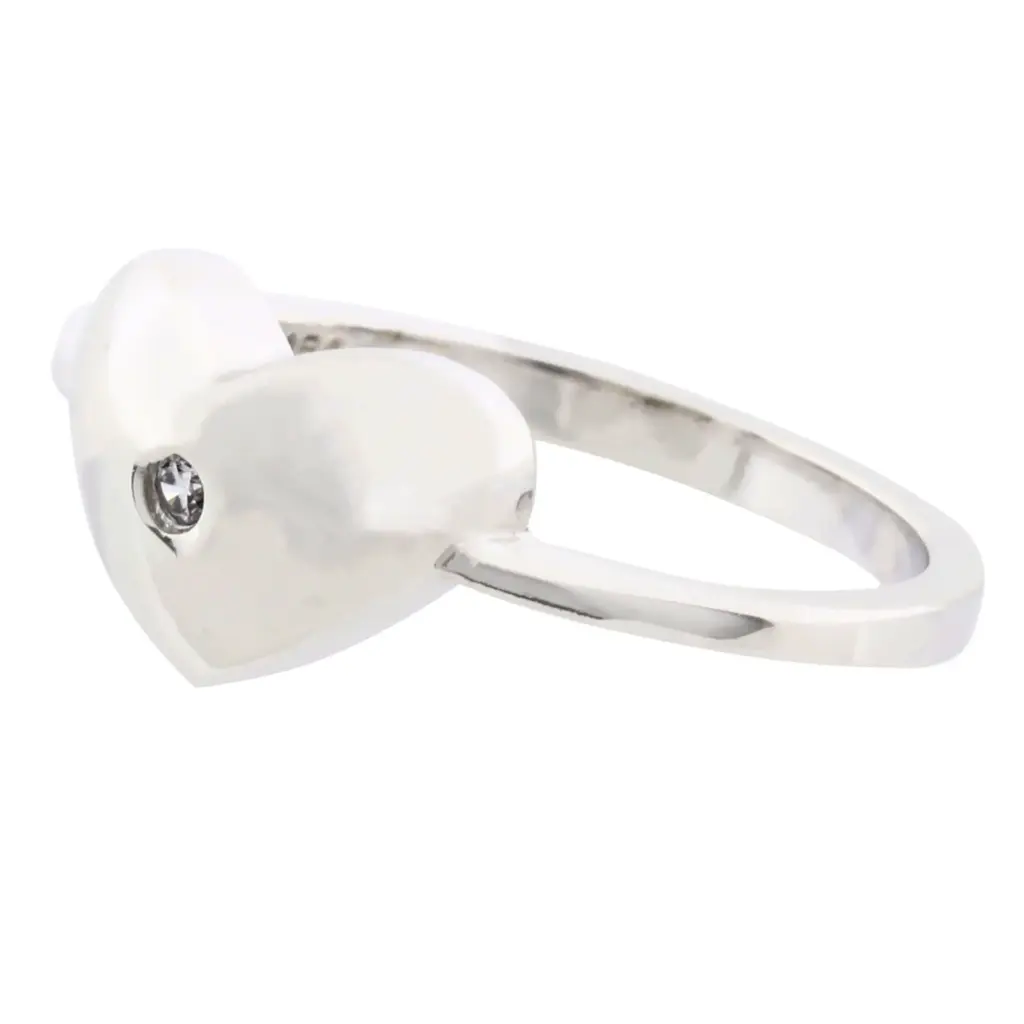 AN CORAZÓN PUNTO ZIRCONIA, PLATA .925 CON BAÑO DE RODIO