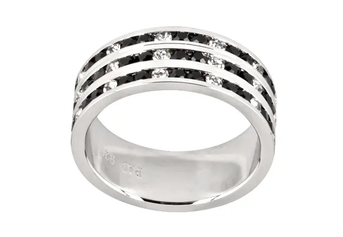 CAT2WB6 ANILLO TRIPLE BLANCO Y NEGRO