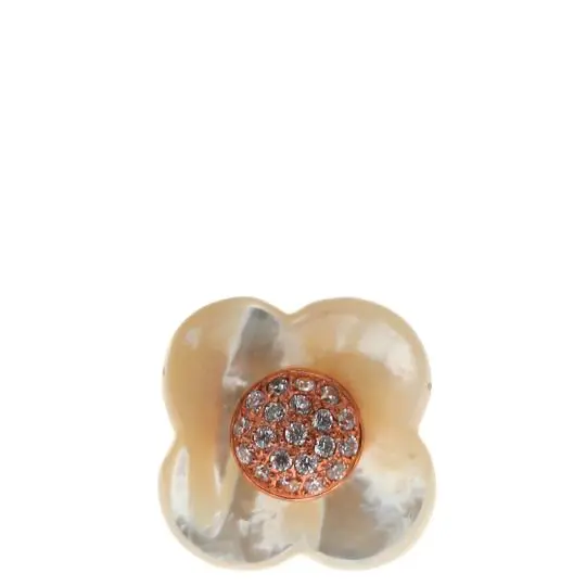 AZPL-012AN AN FLOR DE LOTO, PLATA Y MADRE PERLA CON CIRCONIAS AL CENTRO