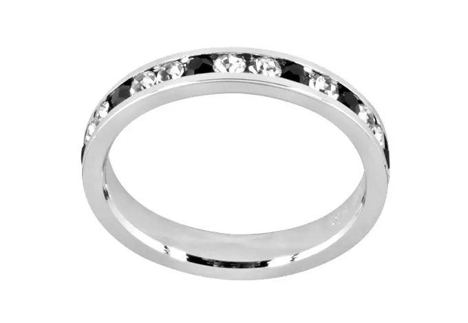 CAS2WB6 ANILLO SENCILLO BLANCO Y NEGRO