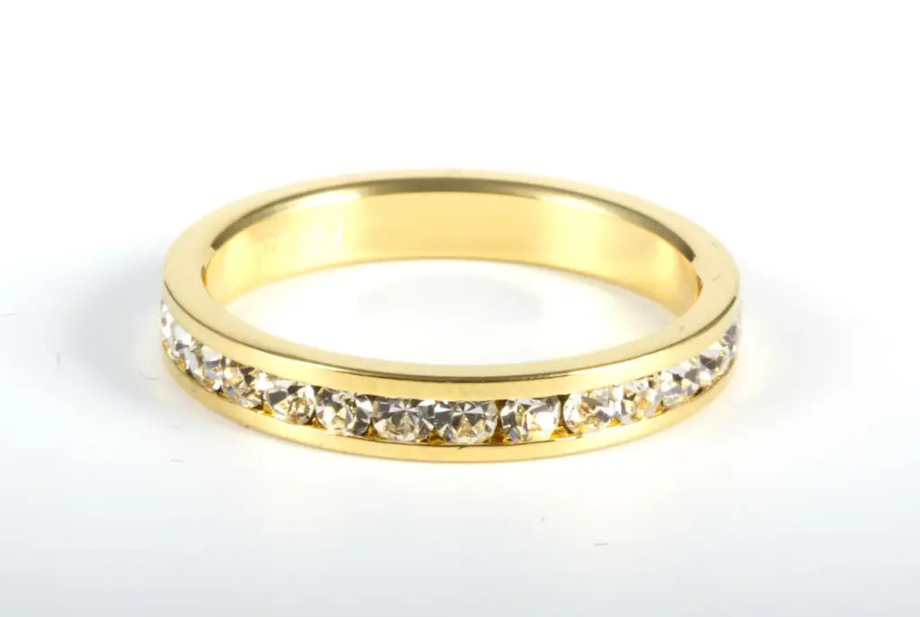 CASSWG8 ANILLO SENCILLO BLANCO CHAPADO