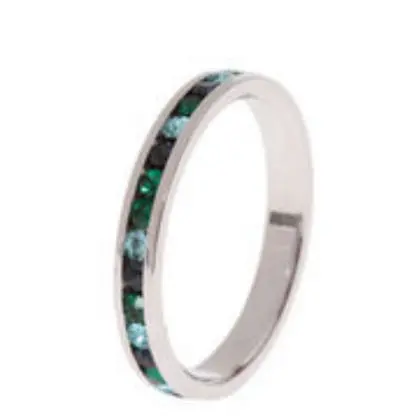 CASCE7 ANILLO SENCILLO COMBINACION ESMERALDA