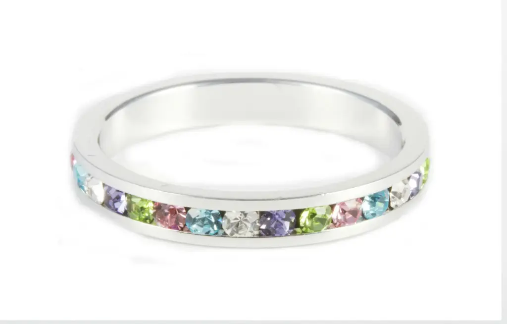 CASCRB8 ANILLO SENCILLO COMBINACION ARCOIRIS