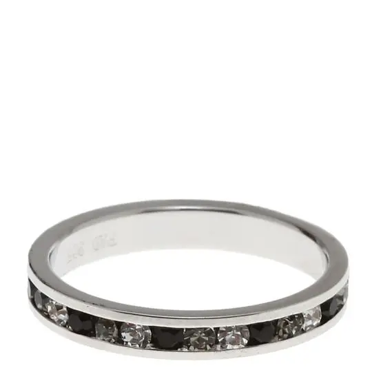 CASCB6 ANILLO SENCILLO COMBINACION GRIS Y BLANCO