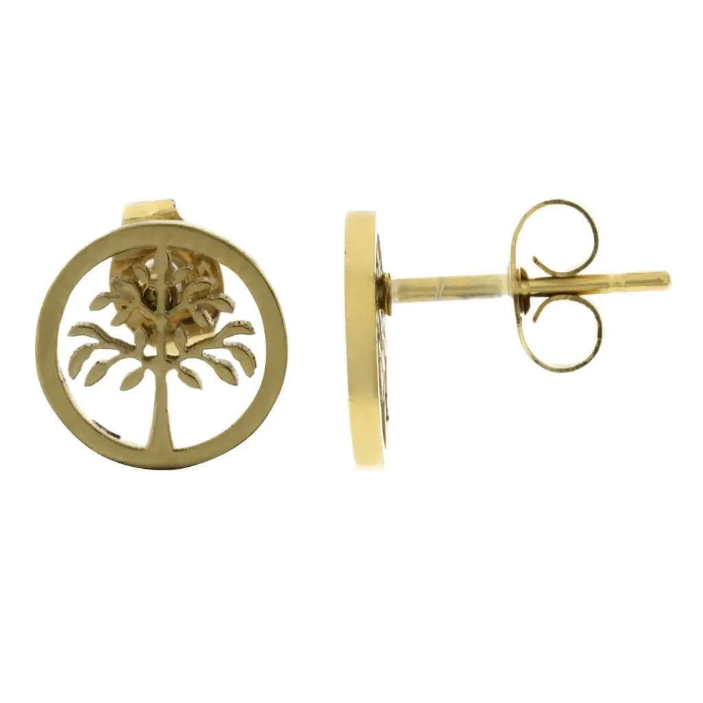 AR ARBOL CON CIRCULO, ACERO DORADO