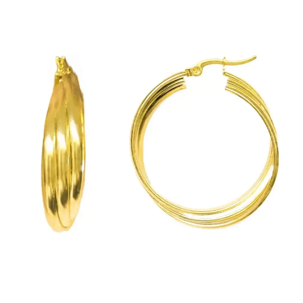[322262] ARR TRES LINEAS TORCIDAS, ACERO DORADO