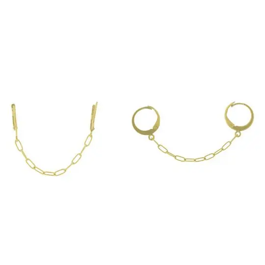 CUFF CIRCULOS CADENA, ACERO DORADO
