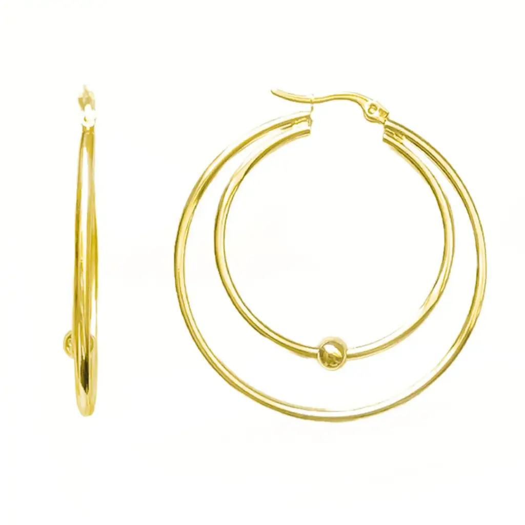 ARR CIRCULO CON BOLITA, ACERO DORADO