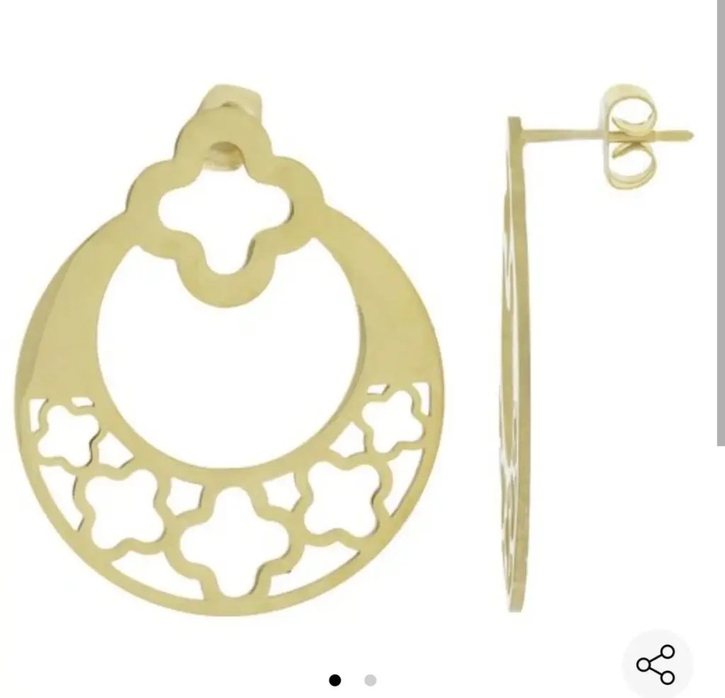 AR CIRCULOS CALADOS, ACERO DORADO