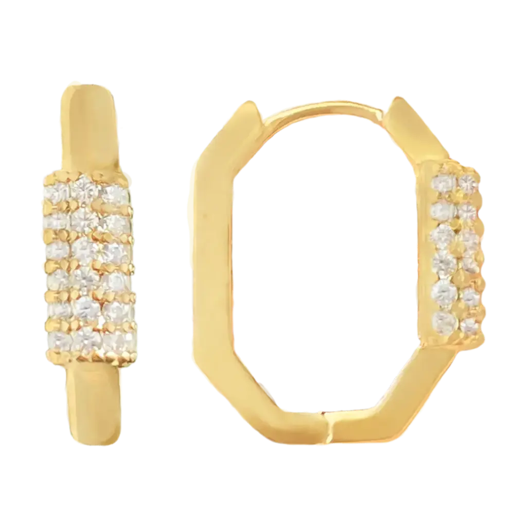 HG CUADRADO CIRCULOS ZIRCONIAS,  CHAPA