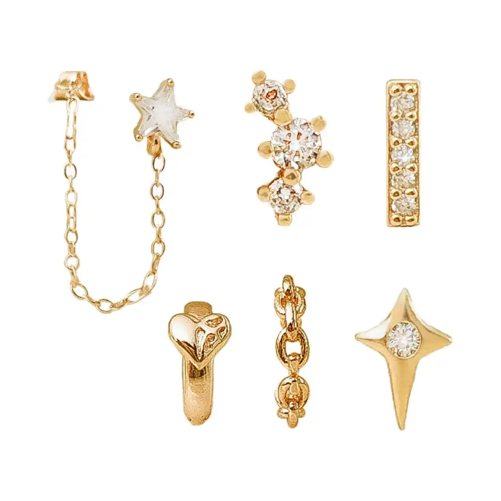 SET ARETES ESTRELLA, CHAPA