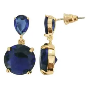 PENDIENTES PIEDRA AZUL, CHAPA