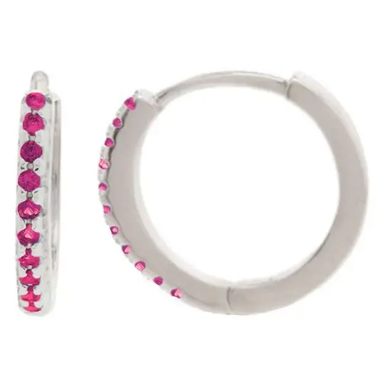 HUG ZIRCONIAS ROSAS, PLATA RODIZADA