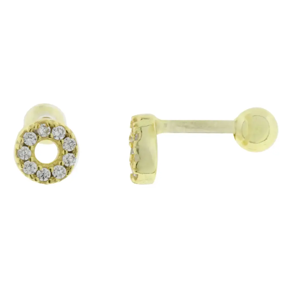 BR ARO ZIRCONIAS, PLATA DORADA