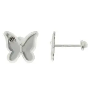 BR MARIPOSA PUNTO ZIRCONIA, PLATA .925