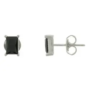 ARETES RECTANGULO NEGRO